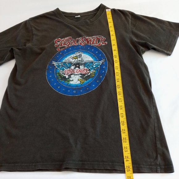 Aerosmith Aero Force graphic dark grey T-Shirt Size large - Picture 6 of 7